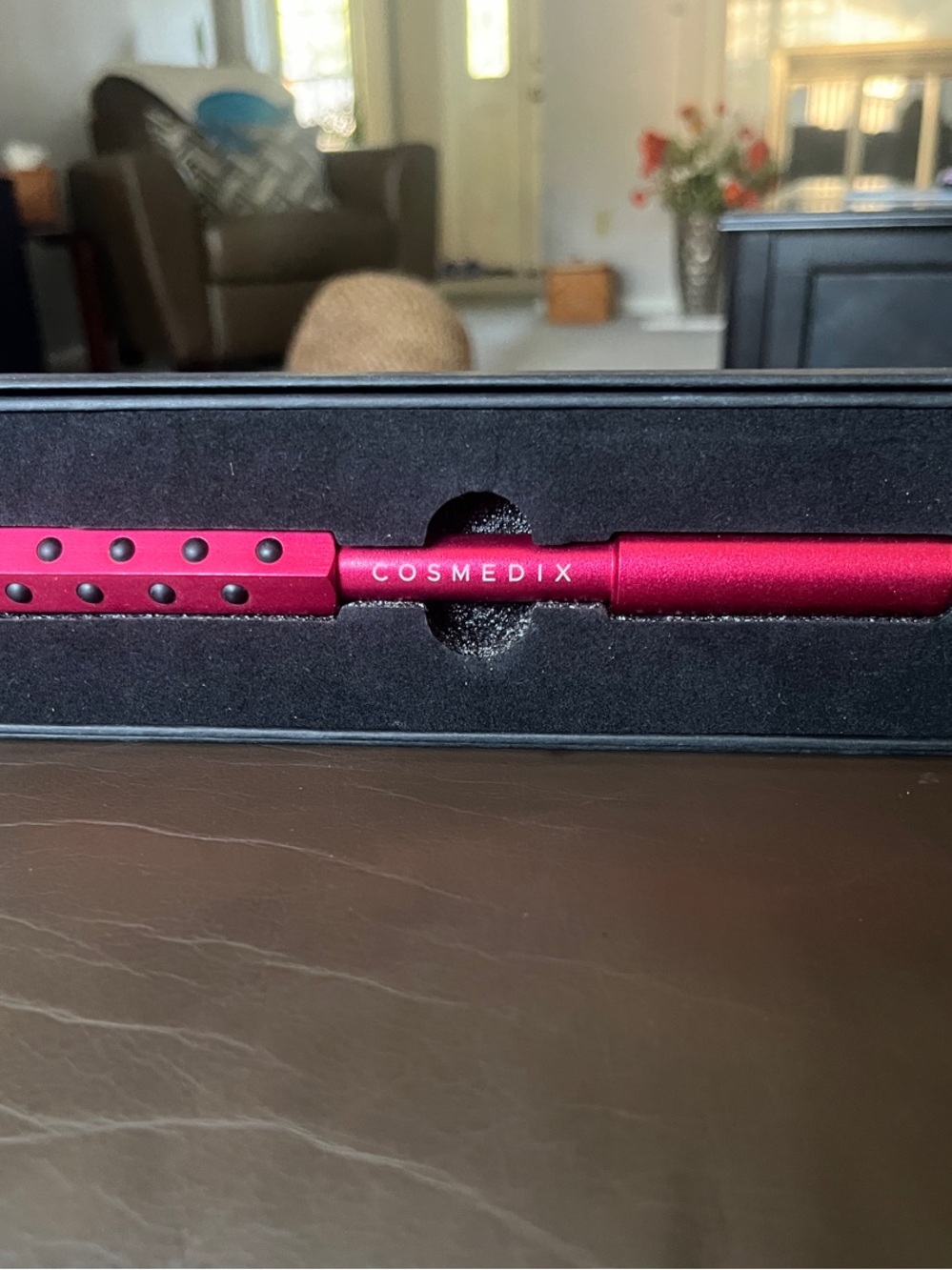 COSMEDIX Metallic Red Cosmetic face and body massage beauty roller